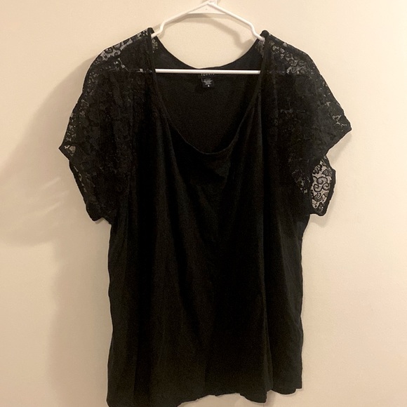 torrid Tops - Torrid lace sleeve t-shirt